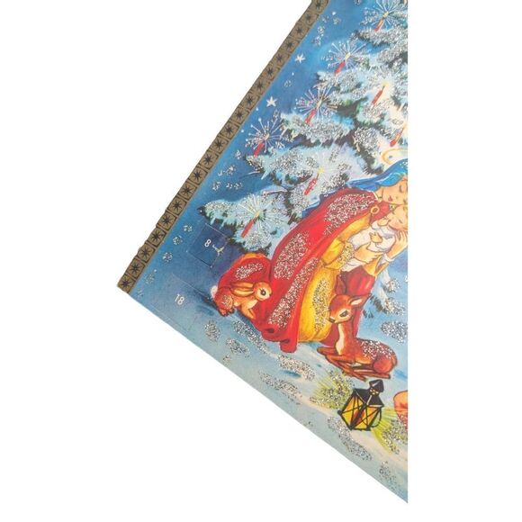 1960s Advent Calendar Christmas Vintage Glitter Angel Babies‎ - Picture 4 of 5